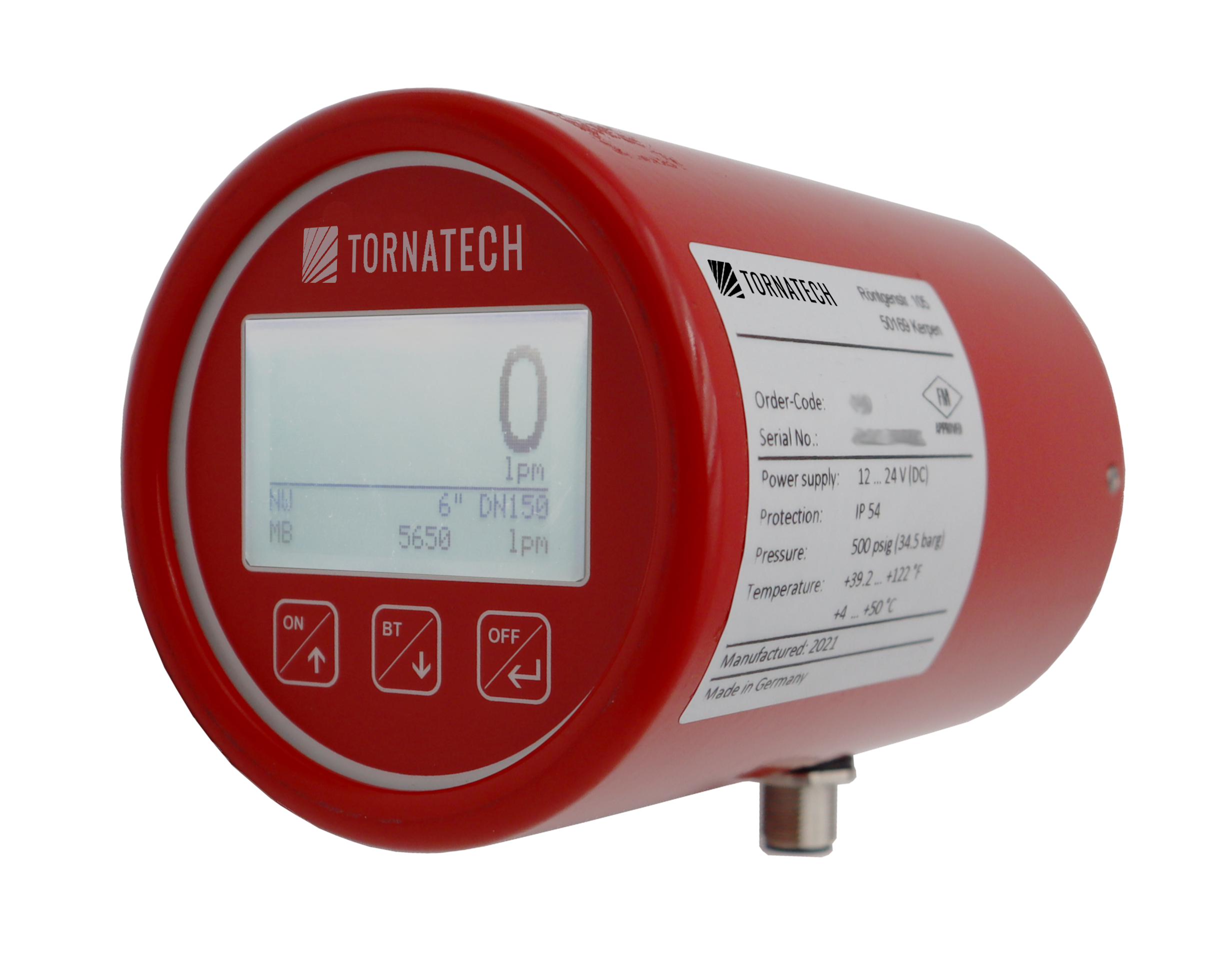 Tornatech GT-FluxFP-D — Digital Orifice Plate Flow Meter for Fire Pump Systems