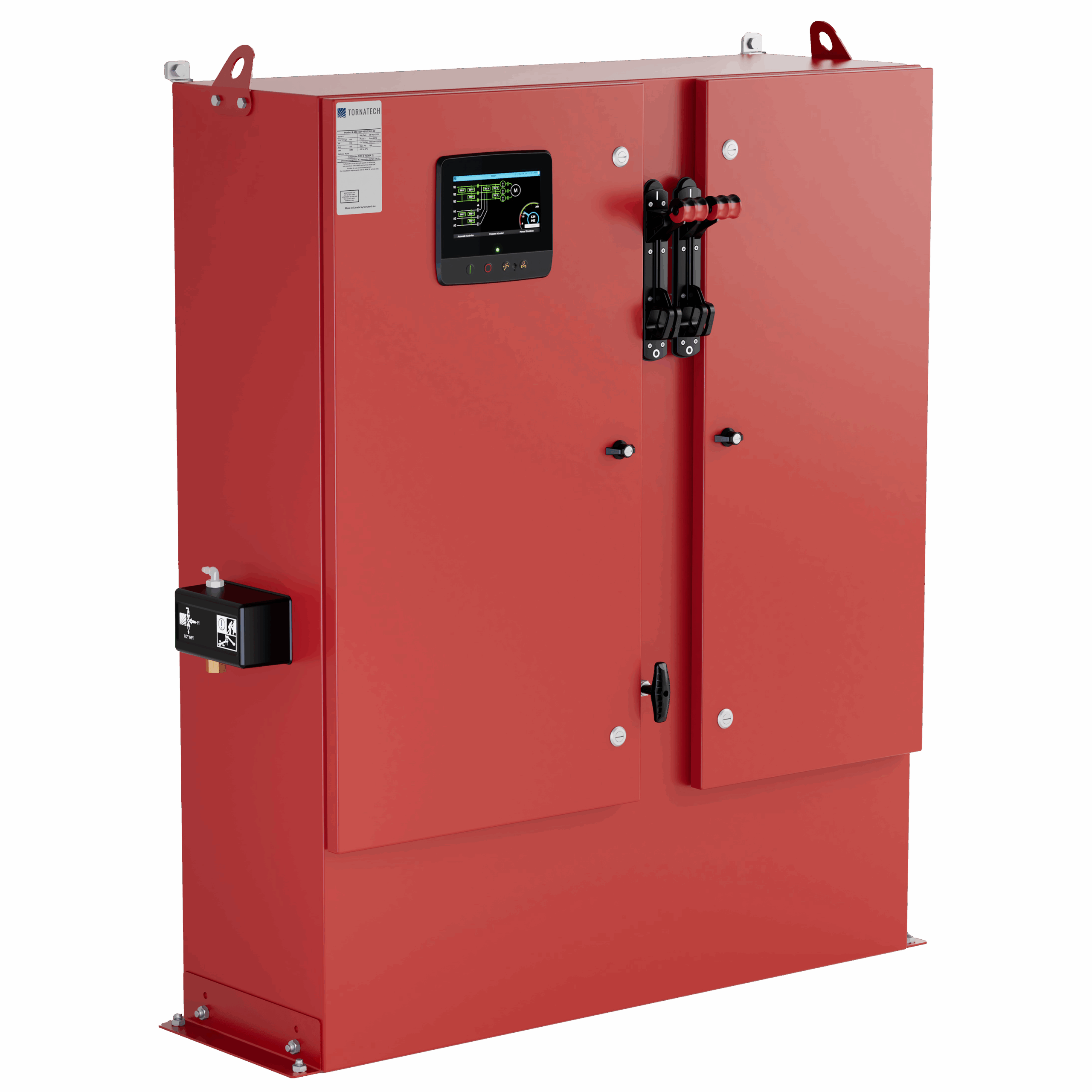 Tornatech Model GPY+GPU — Open-Transition Y-Delta Controller with Automatic Power Transfer Switch